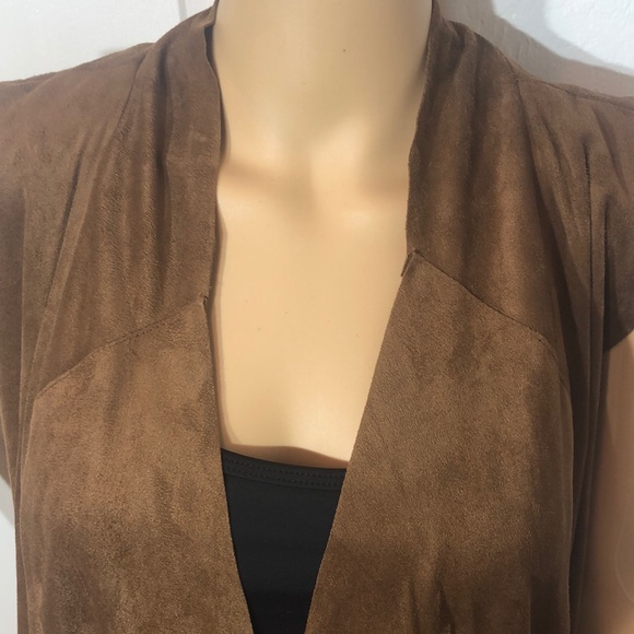 Moon Collection U.S.A. Faux Suede Boho Vest Size L - Picture 6 of 8